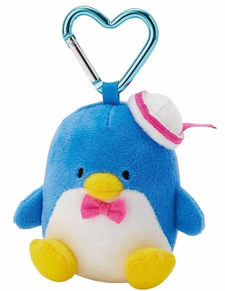 Sanrio Plush Mascot Holder with Heart Carabiner - Tuxedo Sam