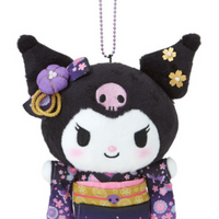 Sanrio Plush Mascot Holder with Heart Carabiner - Kuromi:Kimono