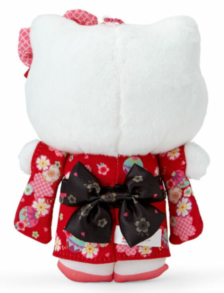 Sanrio Plush Mascot Holder with Heart Carabiner - Hello Kitty:Kimono