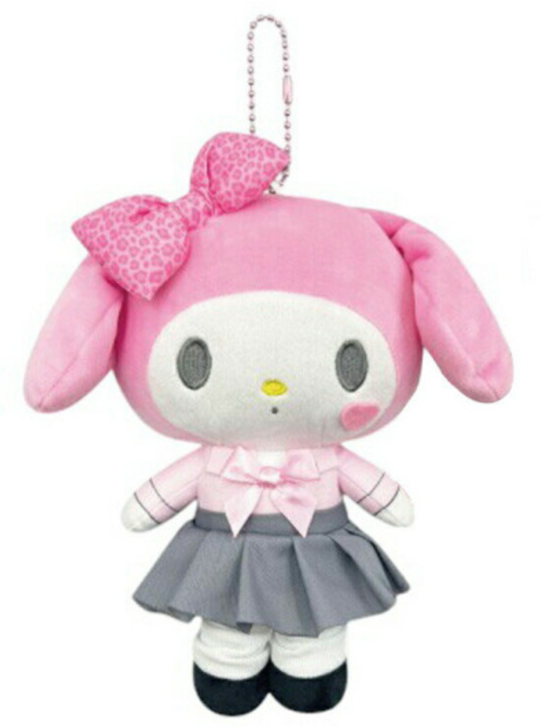 Sanrio Plush Mascot Holder with Heart Carabiner - My Melody : Wink Tokimeki Heisei Kogal