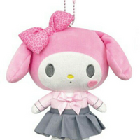 Sanrio Plush Mascot Holder with Heart Carabiner - My Melody : Wink Tokimeki Heisei Kogal