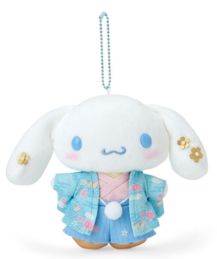 Sanrio Original Mascot Holder - Cinnamoroll : Kimono Light Blue