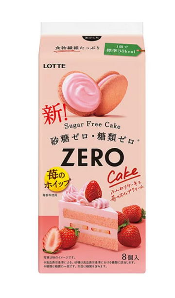 Lotte Zero Sugar-Free Cake Strawberry Whip 8 Pieces