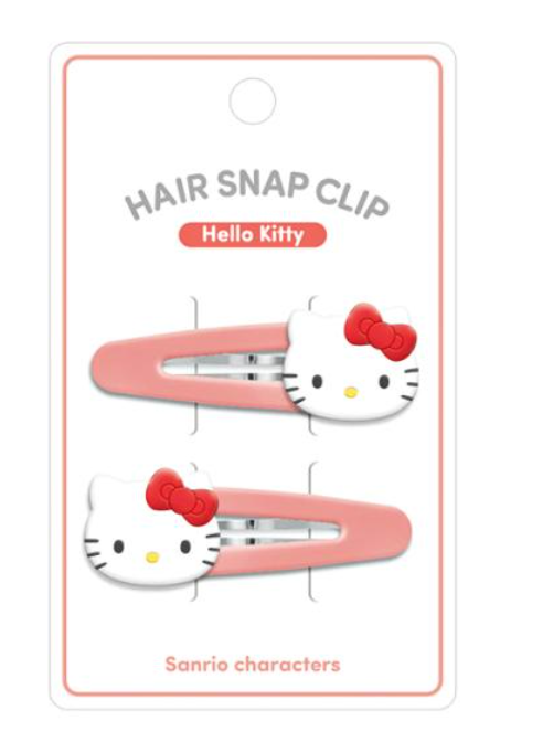 Sanrio Face-shaped Hair Clip Set - Hello Kitty