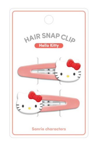 Sanrio Face-shaped Hair Clip Set - Hello Kitty