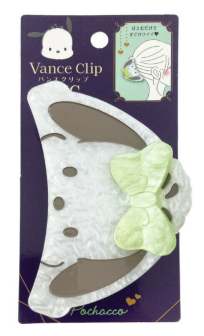 Sanrio Pearl Acrylic Hair Claw Clip - Pochacco : Ribbon