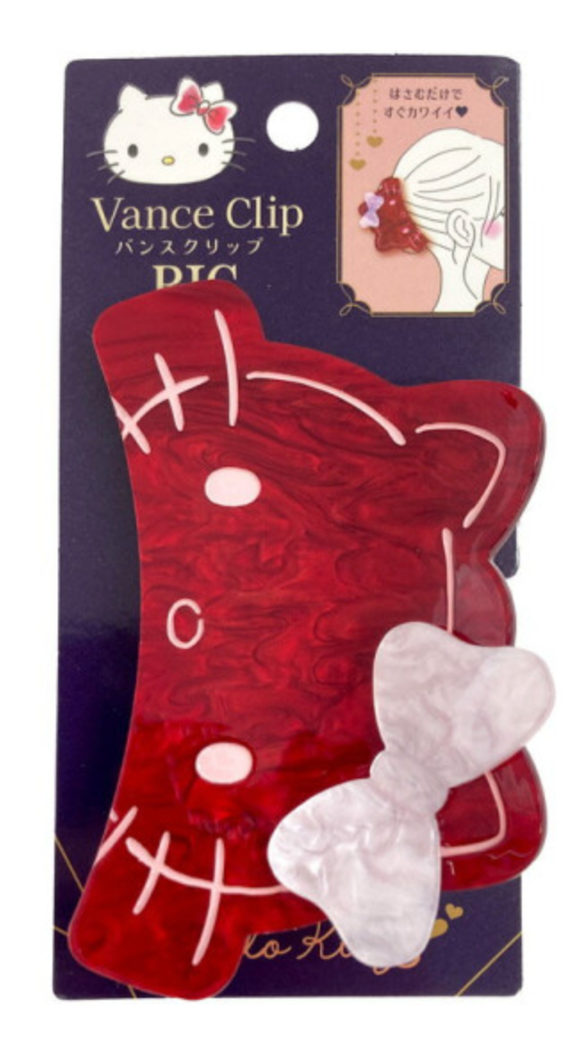 Sanrio Pearl Acrylic Hair Claw Clip - Hello Kitty : Ribbon