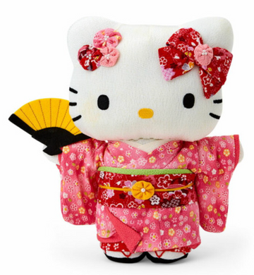 Sanrio Crepe Japanese Doll Large - Hello Kitty Pink 24cm