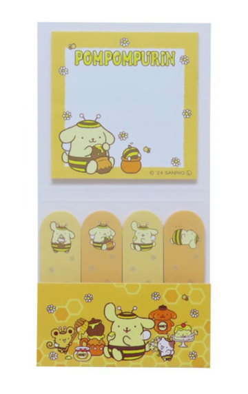 Sanrio Index Sticky Notes - Pompompurin : Honey Bee