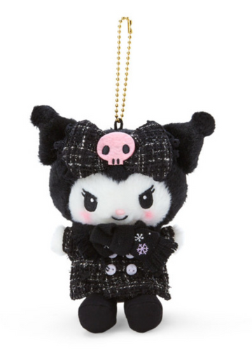 Sanrio Plush Mascot Holder - Kuromi (Winter Outfits)