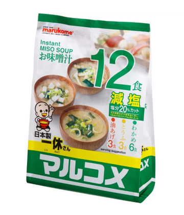 MARUKOME INSTANT MISO SOUP LESS SALT 12P