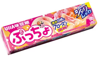 Mikakuto Puccho Shimizu White Peach Frozen Peach Soda, 10 sticks