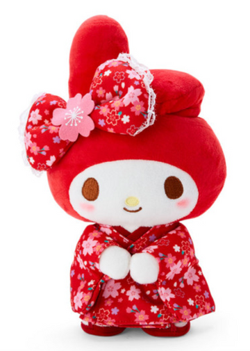 Sanrio Plush Toy (S) - My Melody : Sakura Kimono Red