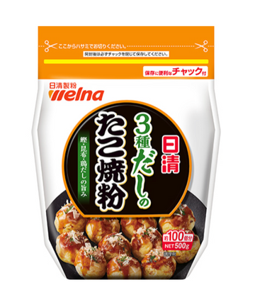 Nissin 3 Kind Dashi Takoyaki Flour 500g
