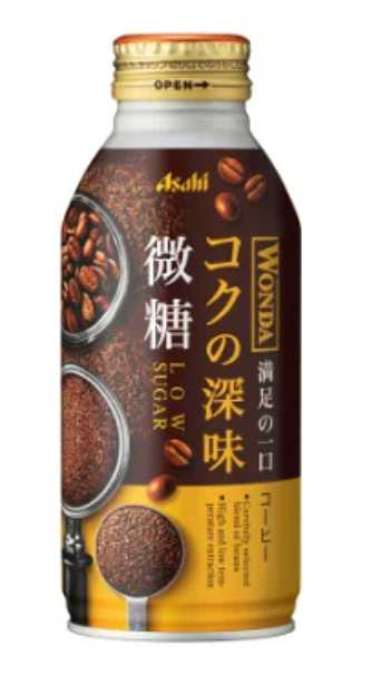 ASAHI Wonda Deep Flavor Low Sugar Coffee 370mL