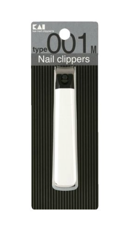 KAI Nail Clippers White Curved Medium Size