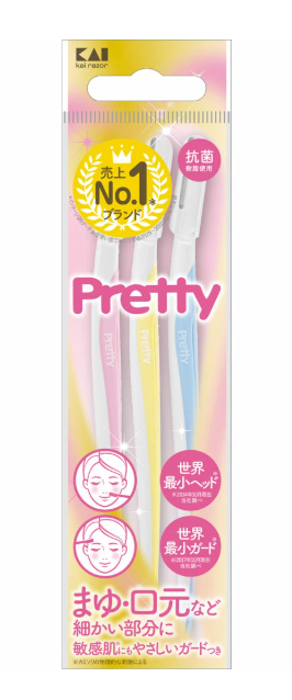 KAI Pretty Slim L Eyebrow Shaving 3 Pieces