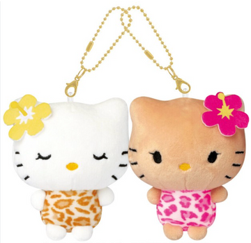 Sanrio Mascot Holder Connecting Set - Hello Kitty & Hello Mimmy : Y2K Gal Swimsuit