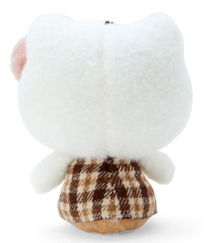 Sanrio Mascot Holder - Hello Kitty : Fluffy Mocha Plaid