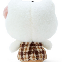 Sanrio Mascot Holder - Hello Kitty : Fluffy Mocha Plaid