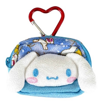 Sanrio Mini Square Pouch with Carabiner - Cinnamoroll Face