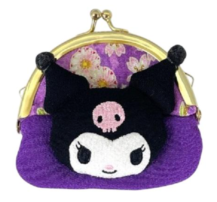Sanrio Plush Coin Purse with Metal Clasp – Kuromi
