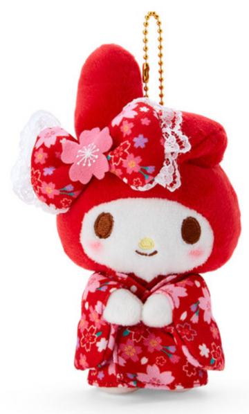 Sanrio Mascot Holder - My Melody : Sakura Kimono Red