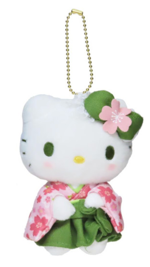 Sanrio Mascot Holder - Matcha Hello Kitty : Sakura Kimono