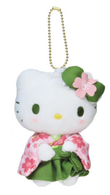 Sanrio Mascot Holder - Matcha Hello Kitty : Sakura Kimono