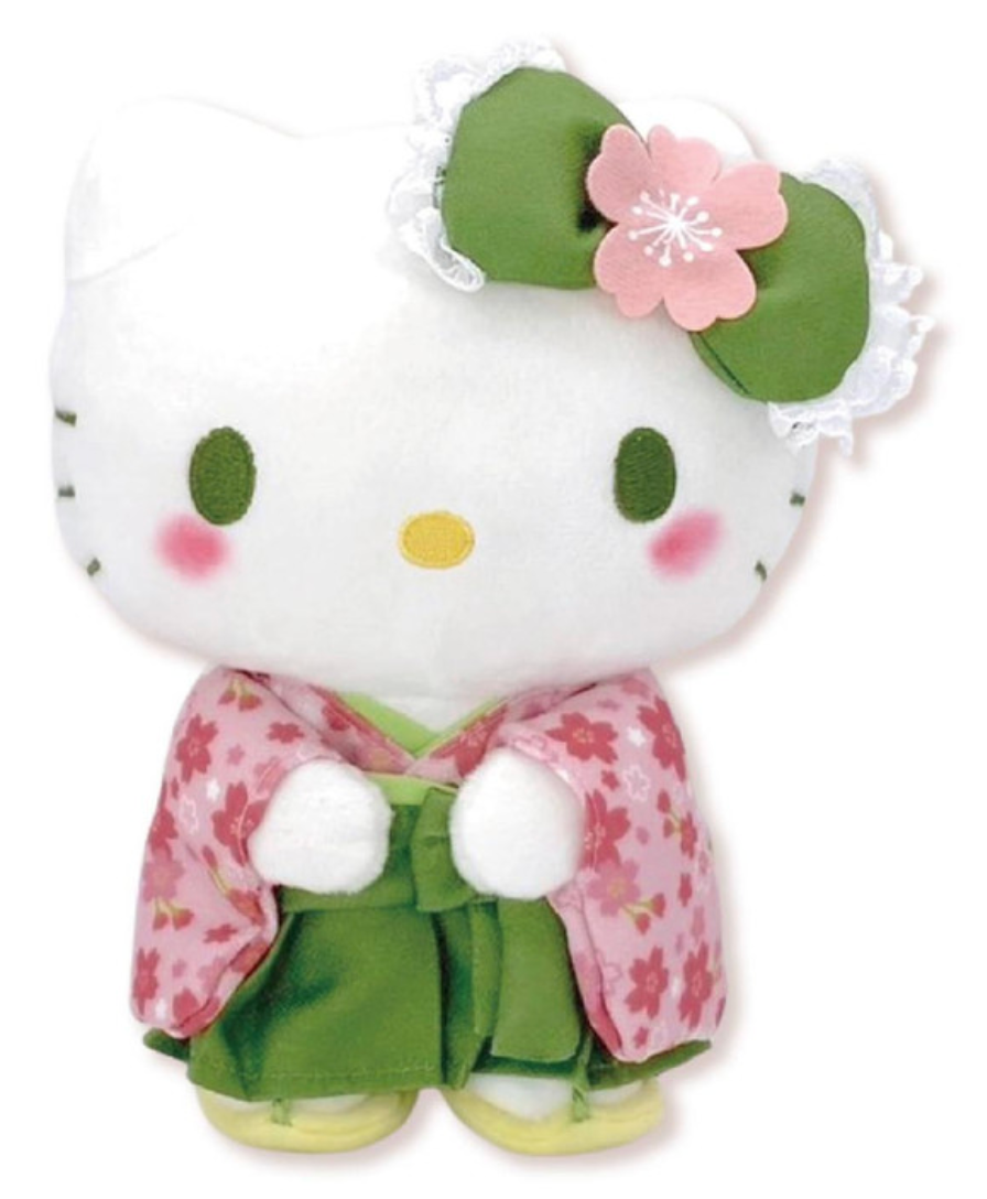 Sanrio Plush Toy - Hello Kitty : Matcha Sakura Kimono