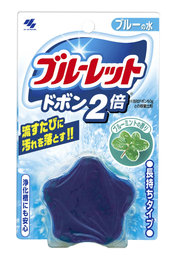 Kobayashi Pharmaceutical Bluelet Dobon 2x Blue Mint Scent Toilet Cleaner 120g