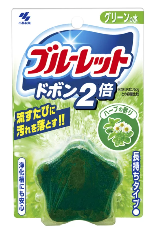 Kobayashi Pharmaceutical Bluelet Dobon 2x Herbal Scent Toilet Cleaner 120g