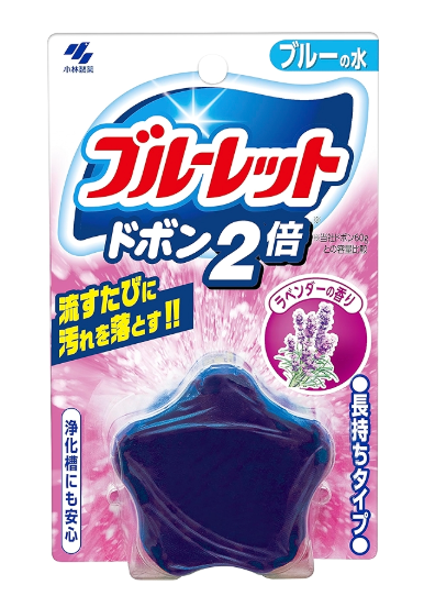 Kobayashi Pharmaceutical Bluelet Dobon Double Lavender Scent Toilet Cleaner 120g