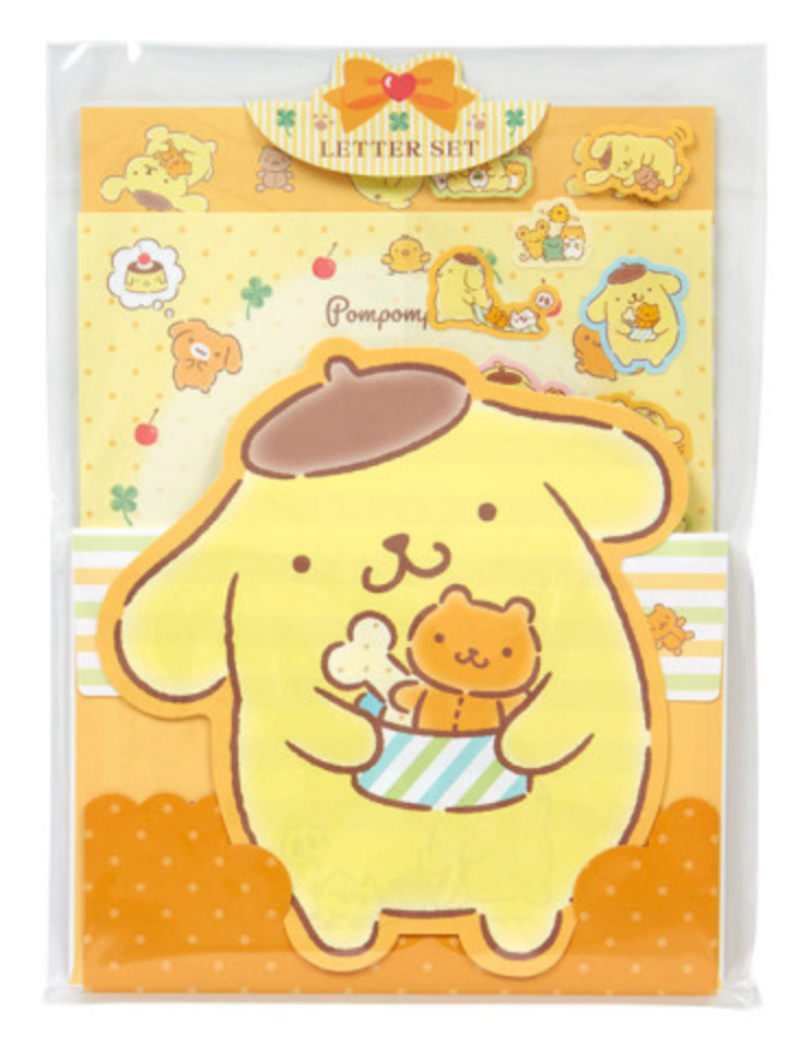 Sanrio Original Character Shaped Letter Set - Pompompurin