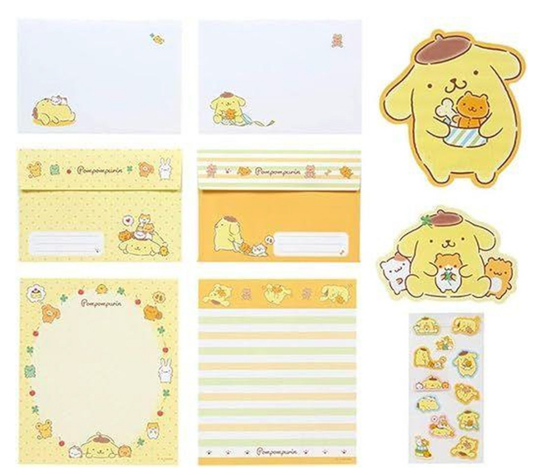 Sanrio Original Character Shaped Letter Set - Pompompurin
