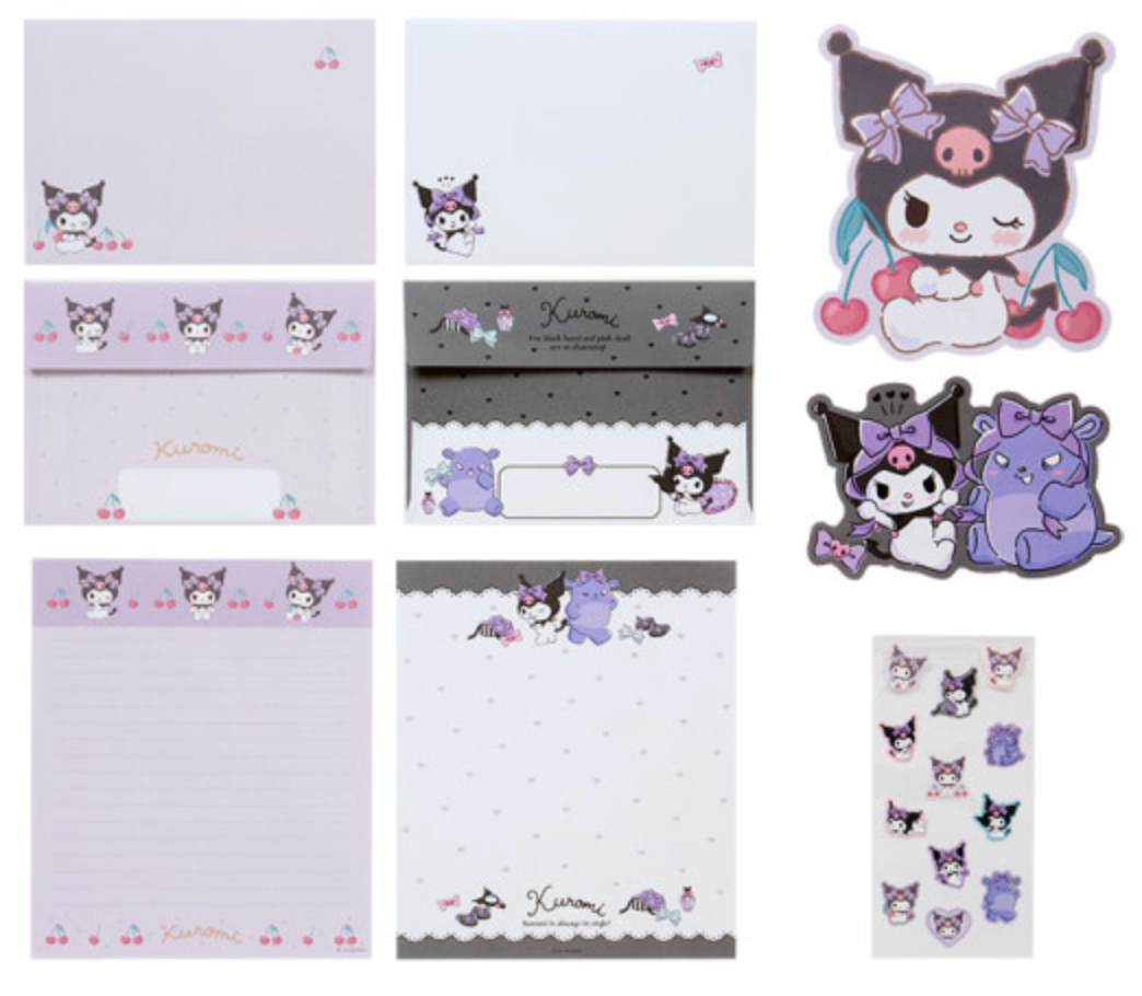 Sanrio Original Character Shaped Letter Set - Kuromi