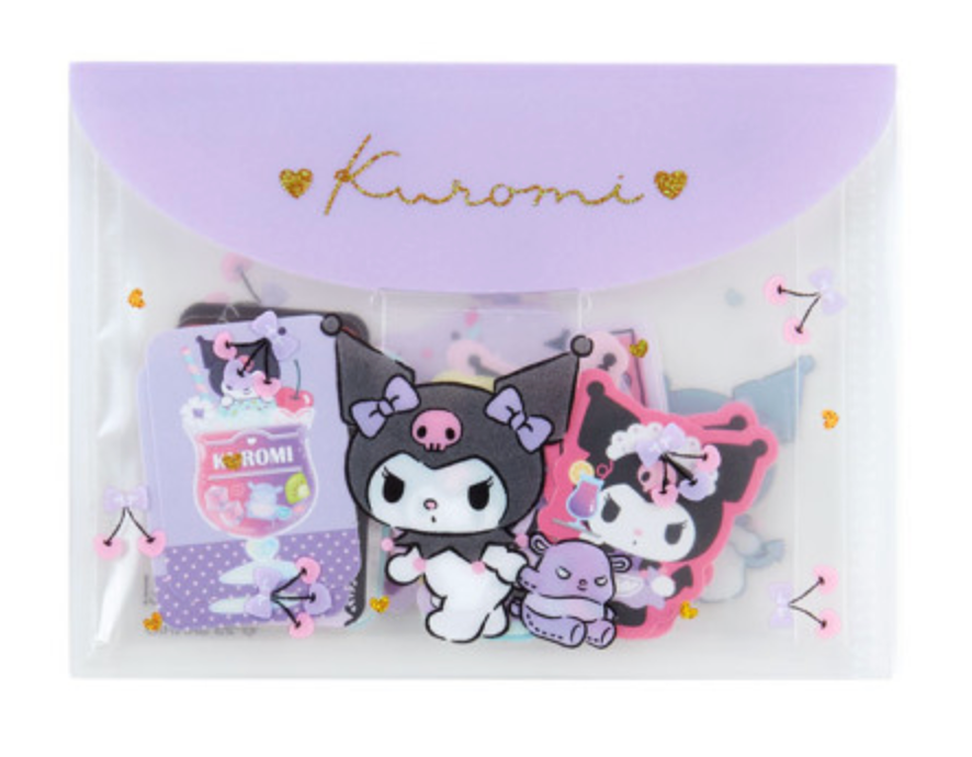 Sanrio Original Sticker & Case Set - Kuromi