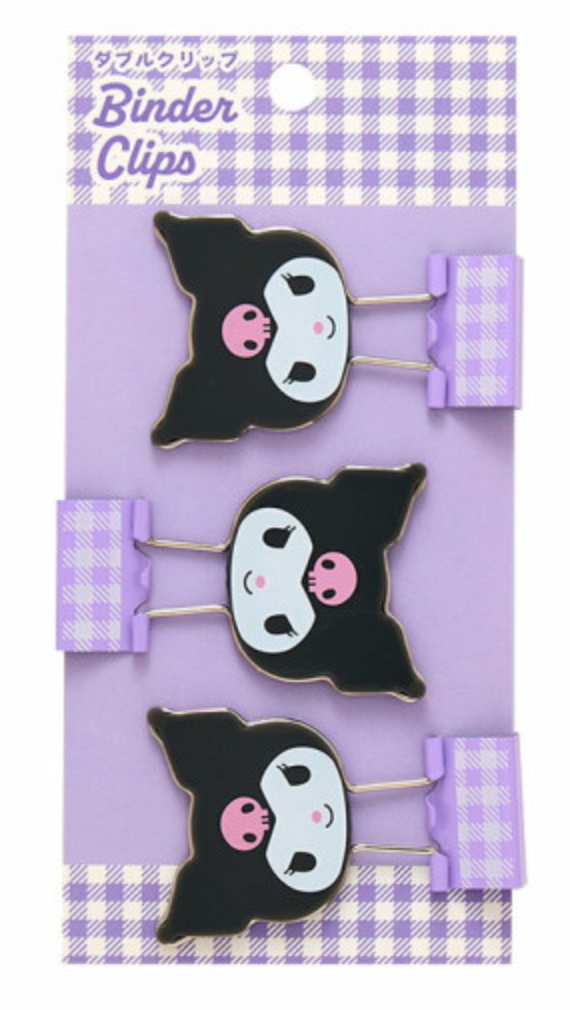 Sanrio Original Double Clip Set - Kuromi