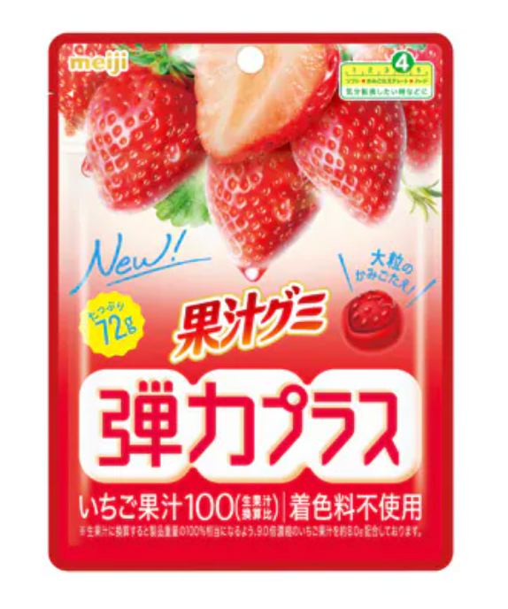 MEIJI Fruit Juice Gummy Strawberry 72G