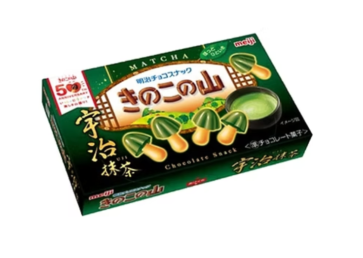 MEIJI Kinoko No Yama Uji Matcha Mushroom Chocolate 64g