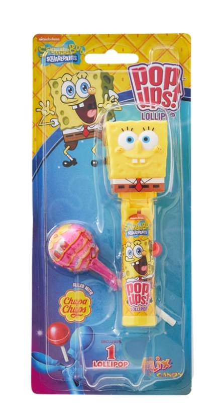 Chupa Chups Pop Ups SpongeBob Lollipop Candy – SpongeBob SquarePants Design