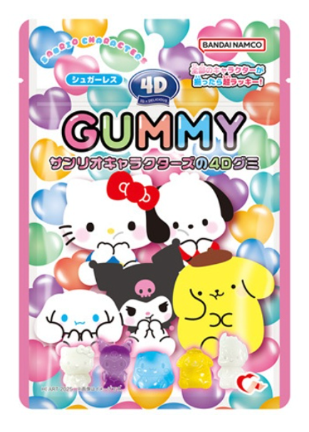 HEART 4D Sanrio Characters Assorted Fruit Gummy 38g