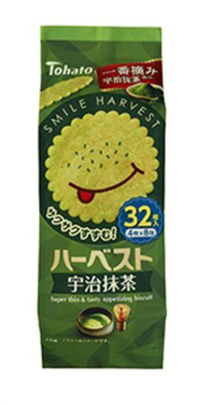 Tohato Harvest Uji Matcha Biscuit – 32 Pieces