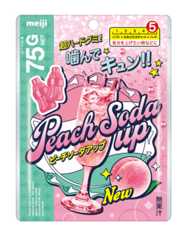 Meiji UP Gummy Peach Soda Flavor 75g