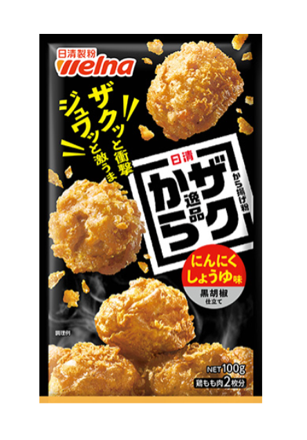 Nissin Fried Powder With Garlic Soy Sauce & Black Pepper Flavor 100G