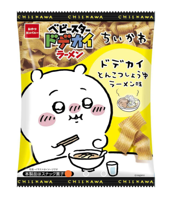 OYATSU BABYSTAR Dodekai Ramen Snack Chiikawa Tonkotsu Shoyu Ramen Flv 60G