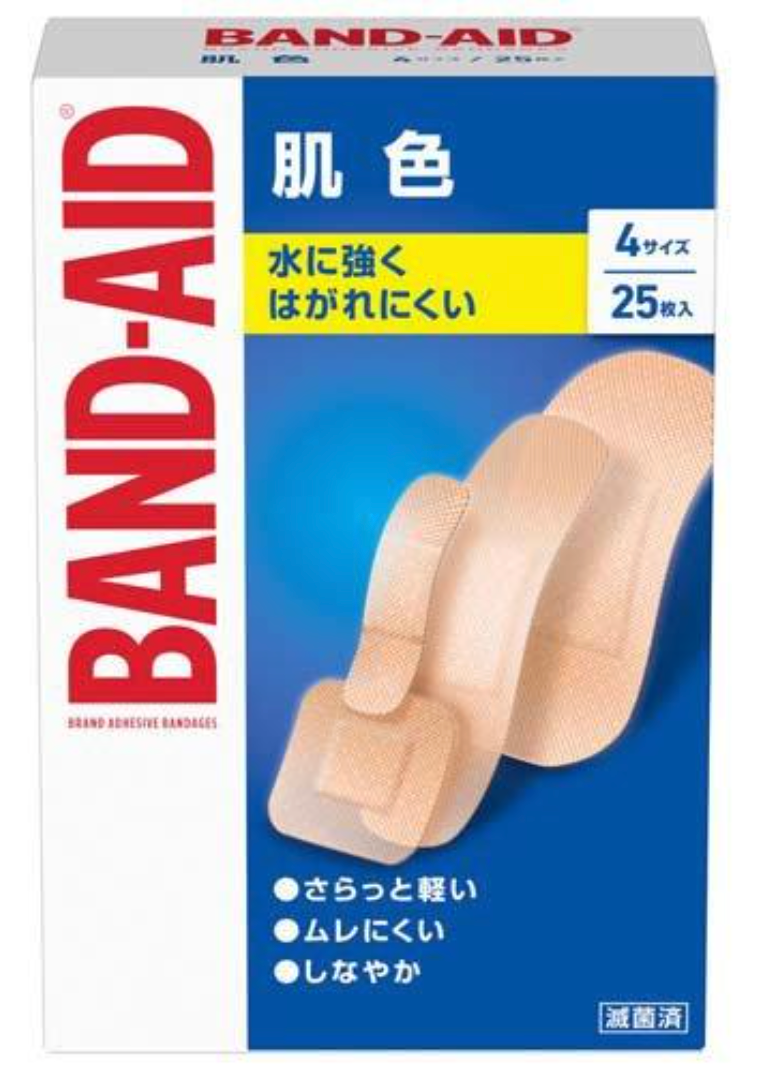 BAND-AID Assorted Adhesive Bandages 25 Pack – Skin Tone 4 Sizes