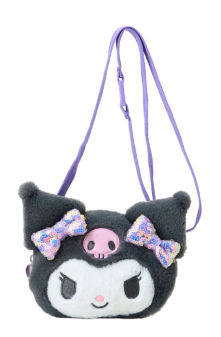 Sanrio Original Kids Face-shaped Neck Coin Case - Kuromi