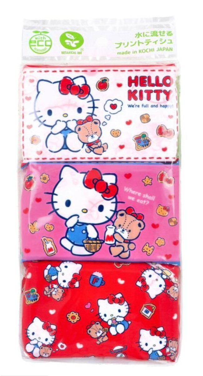 Sanrio Pocket Tissue Hello Kitty (Pack of 6)