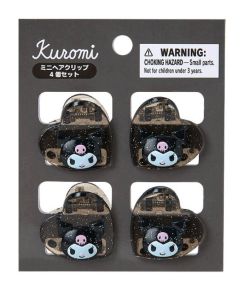 Sanrio Original Mini Hair Clip Set - Kuromi : Metallic